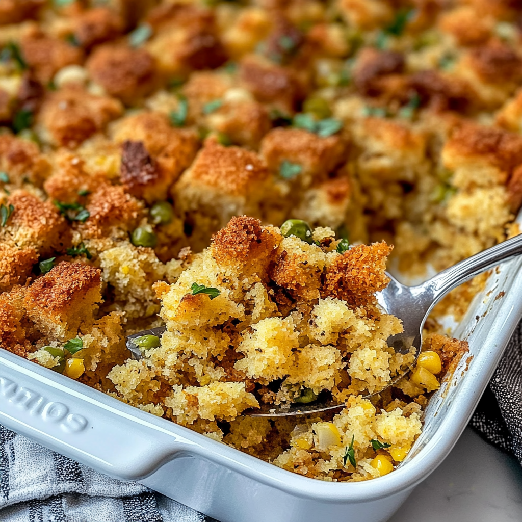 Recipe preparation for Ultimate Cornbread Stuffing Recipe for Comforting Feasts
