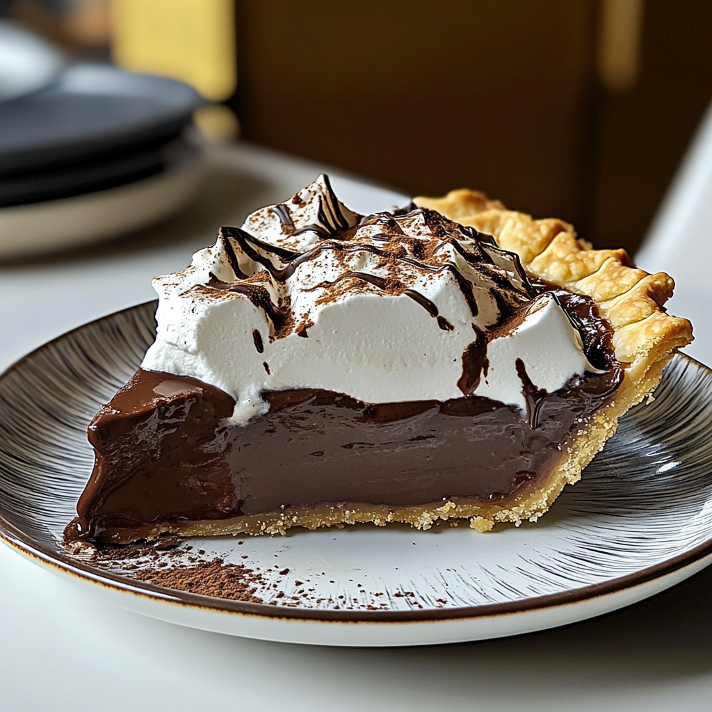 Recipe preparation for Indulgent Chocolate Pie Recipe for Sweet Celebrations