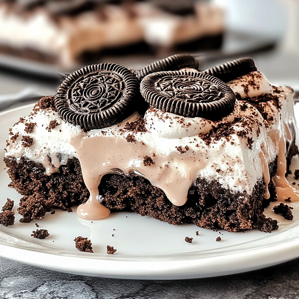 Recipe preparation for Indulgent No Bake Oreo Dessert – Easy & Delicious Recipe