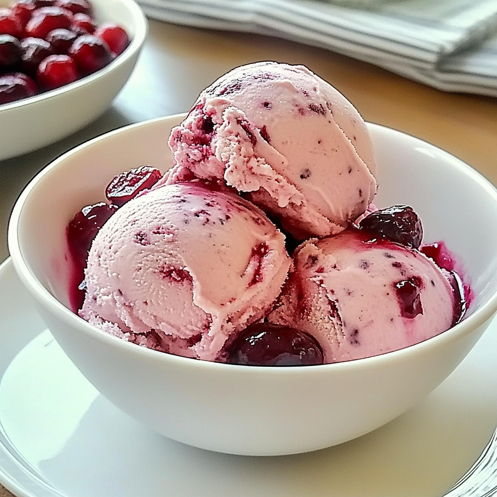 Recipe preparation for Delightful Cranberry Ice Cream Recipe for All Occasions