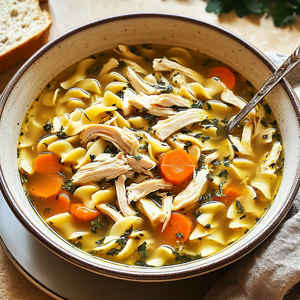 Recipe preparation for The Best Chicken Noodle Soup: A Cozy Comfort Recipe