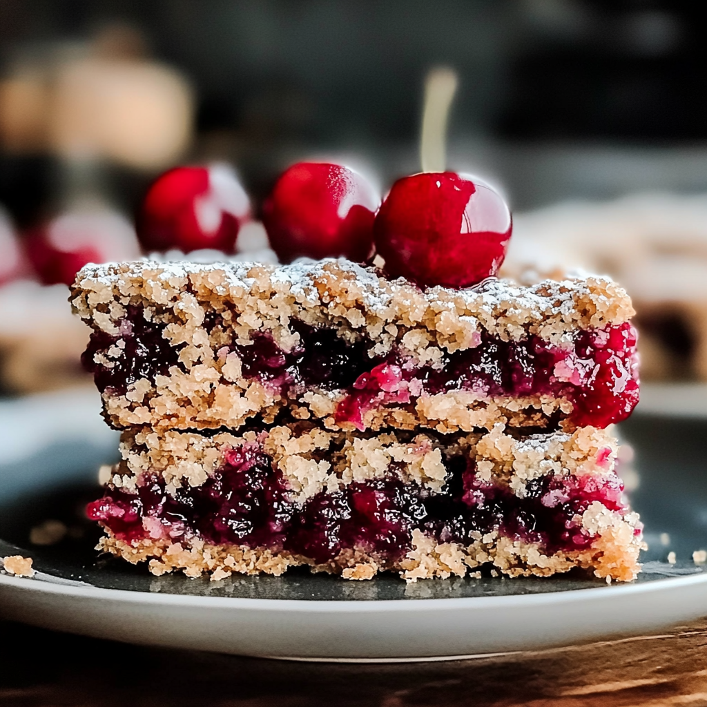 Recipe preparation for Cherry Crumble Bars