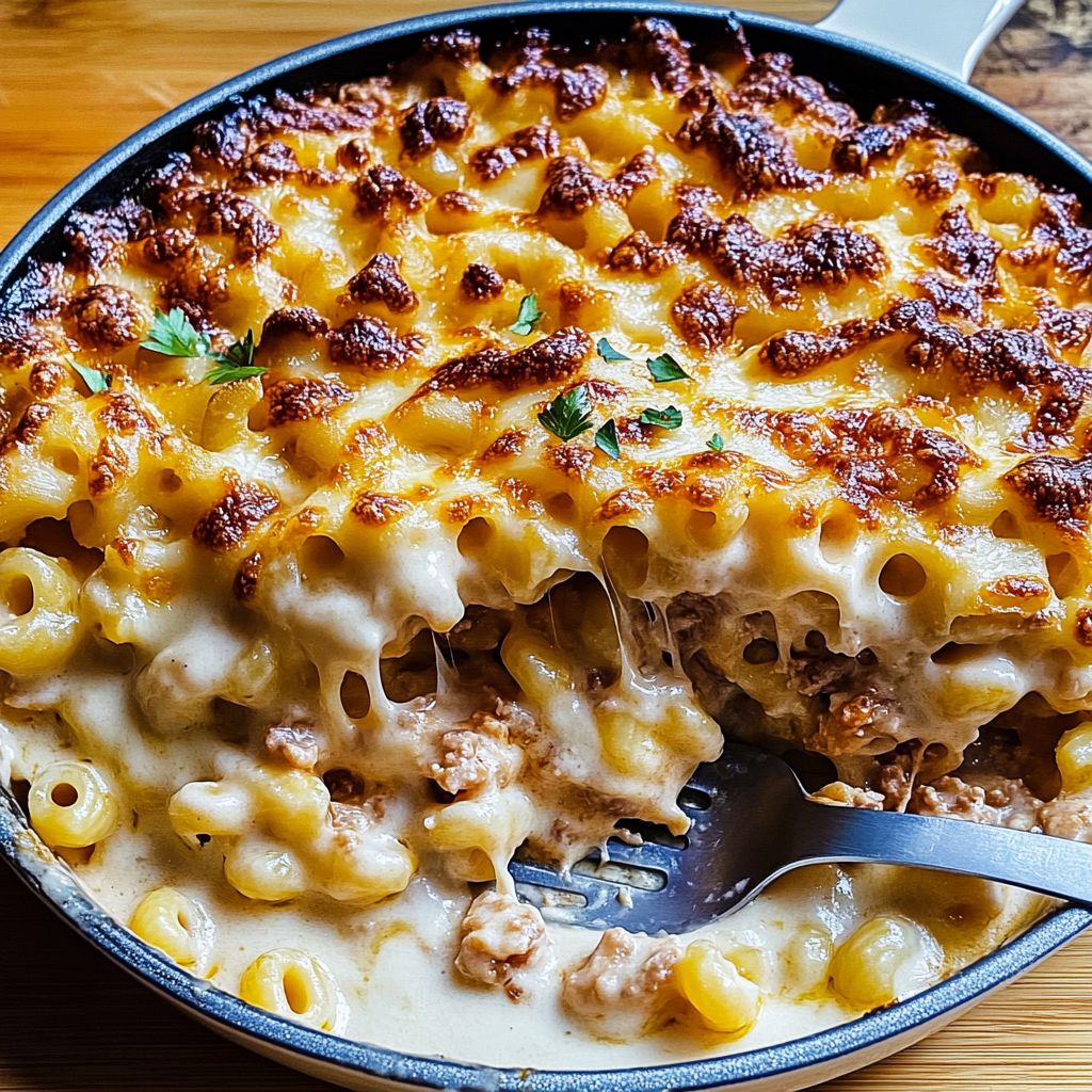 Recipe preparation for Indulge in Lasagne Mac & Cheese: A Comfort Food Delight