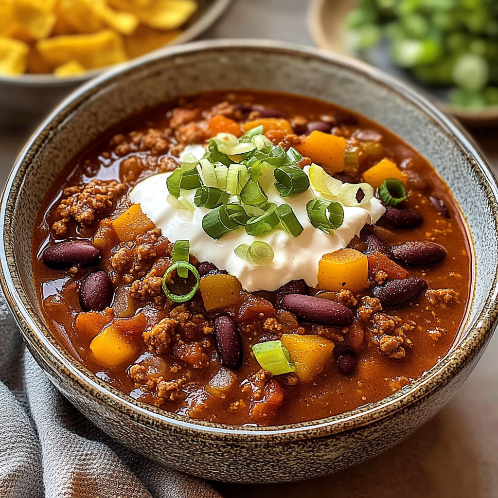 Recipe preparation for Hearty Pumpkin Chili Recipe: A Cozy Fall Favorite