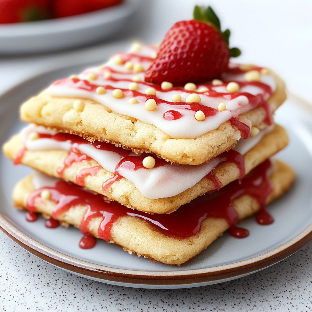 Recipe preparation for Strawberry Pop Tart Sugar Cookies Recipe - Meatydelights