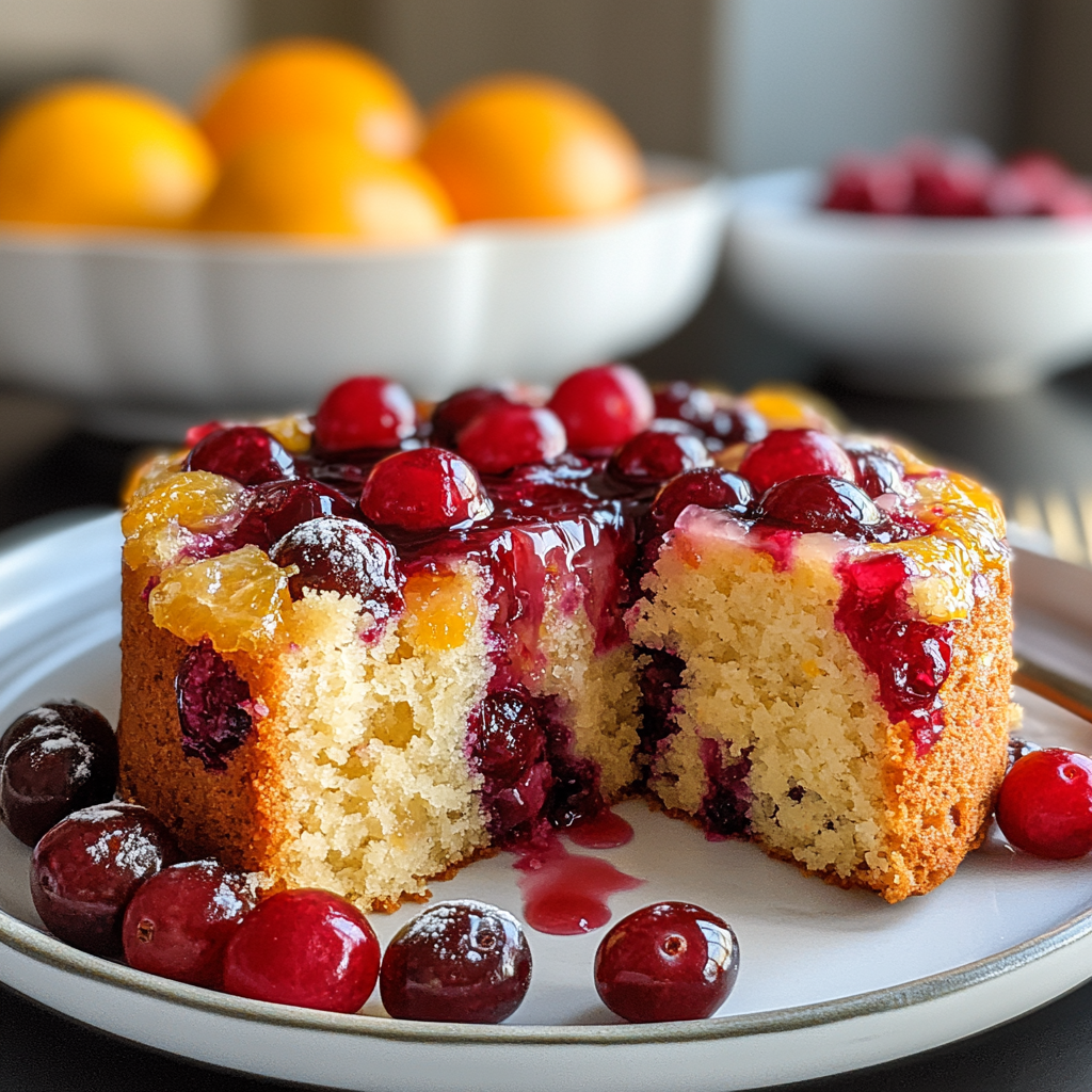 Recipe preparation for Cranberry Orange Breakfast Cake Recipe - Meatydelights