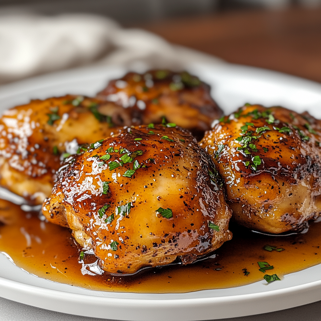 Recipe preparation for Maple Glazed Chicken Thighs Recipe - Meatydelights