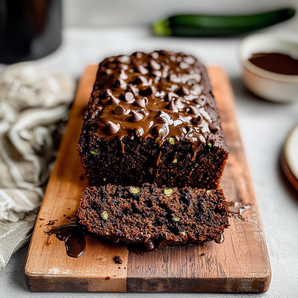 Recipe preparation for Irresistible Chocolate Chip Zucchini Bread Recipe