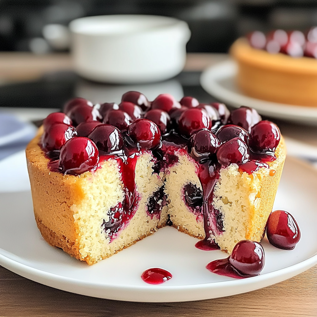 Recipe preparation for Simple Cherry Cake