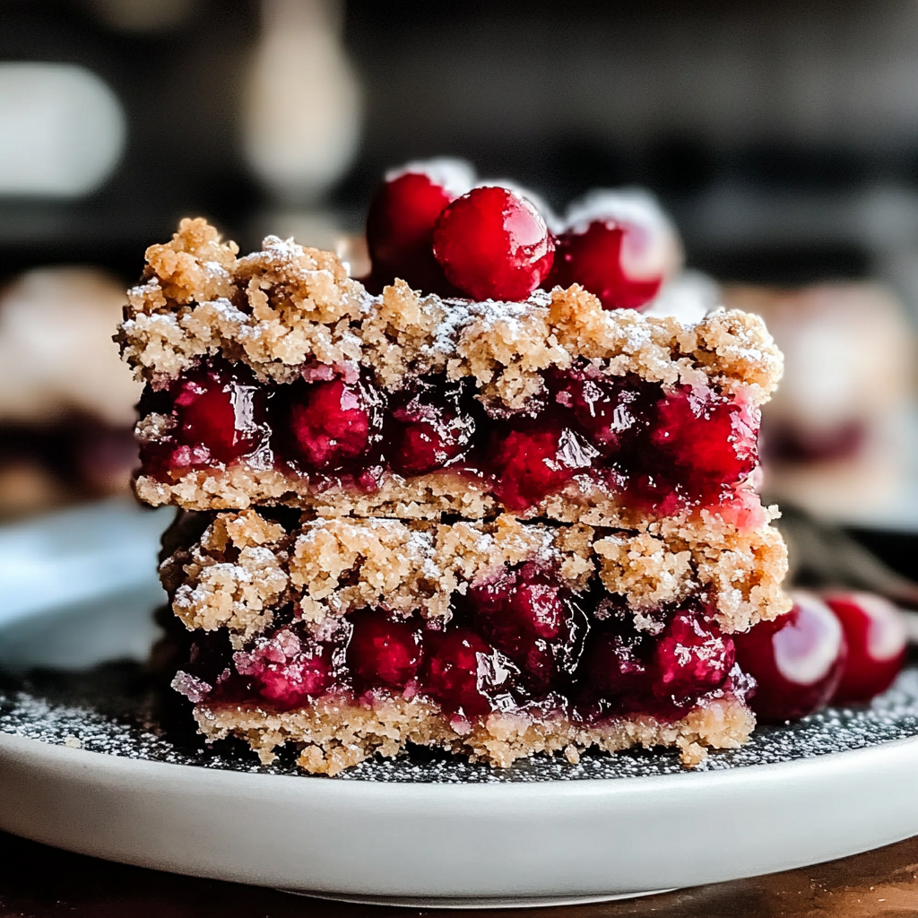 Recipe preparation for Cherry Crumble Bars