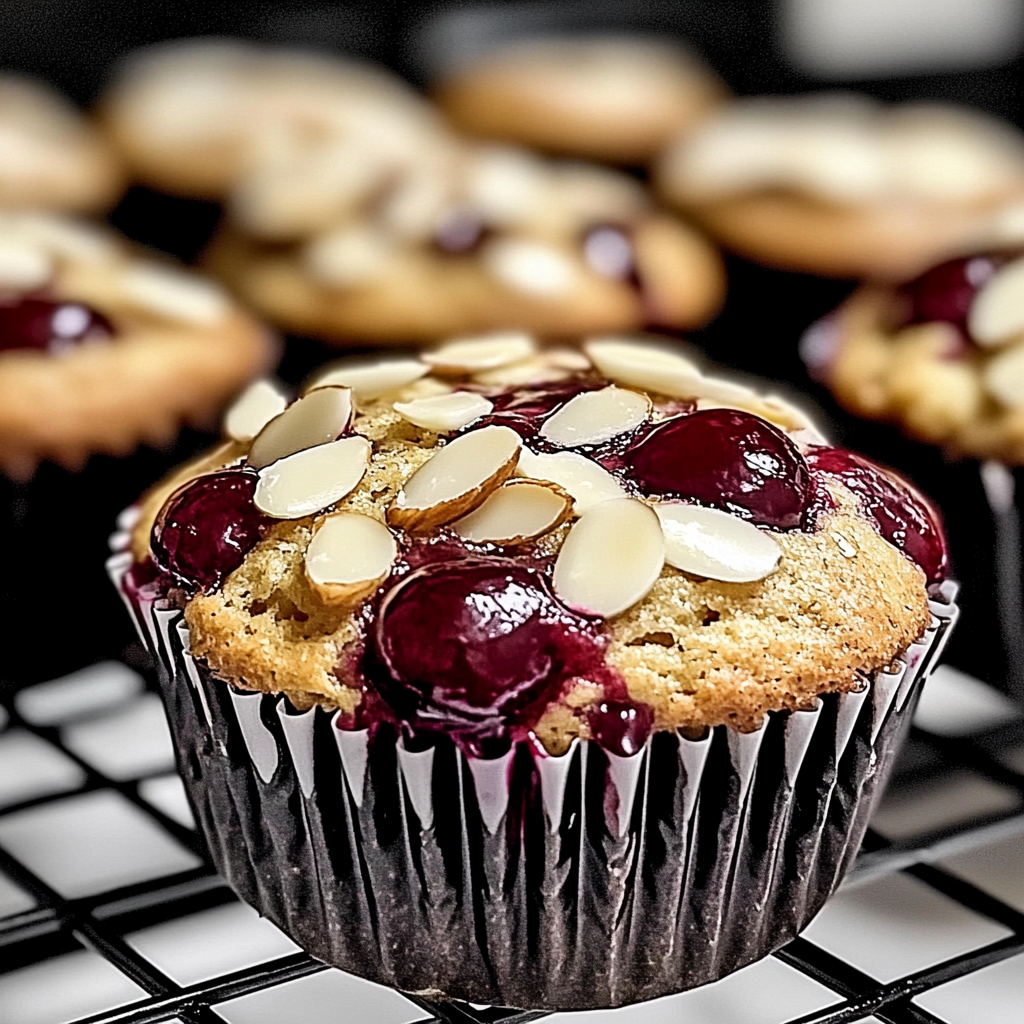 Recipe preparation for Almond Cherry Muffins