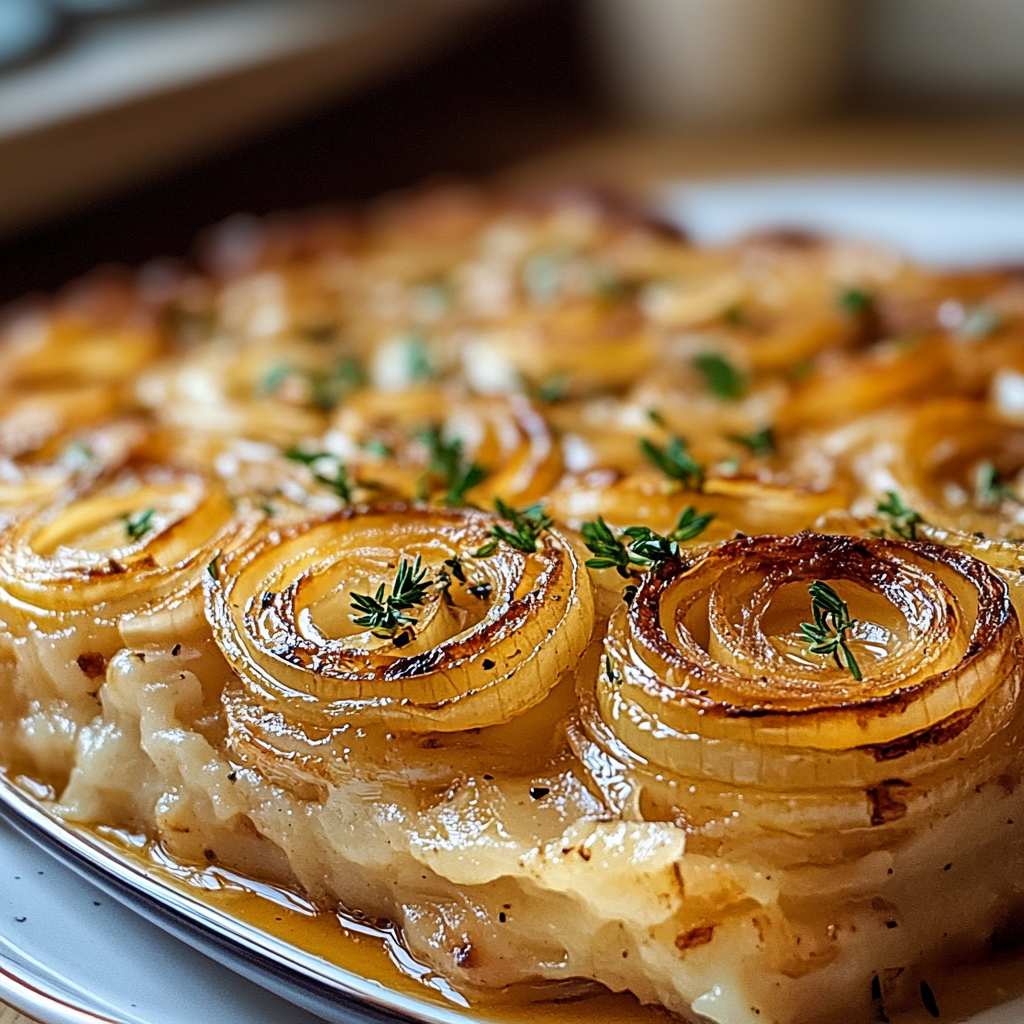 Recipe preparation for Irresistible Onion Bake: Comfort Food Delight