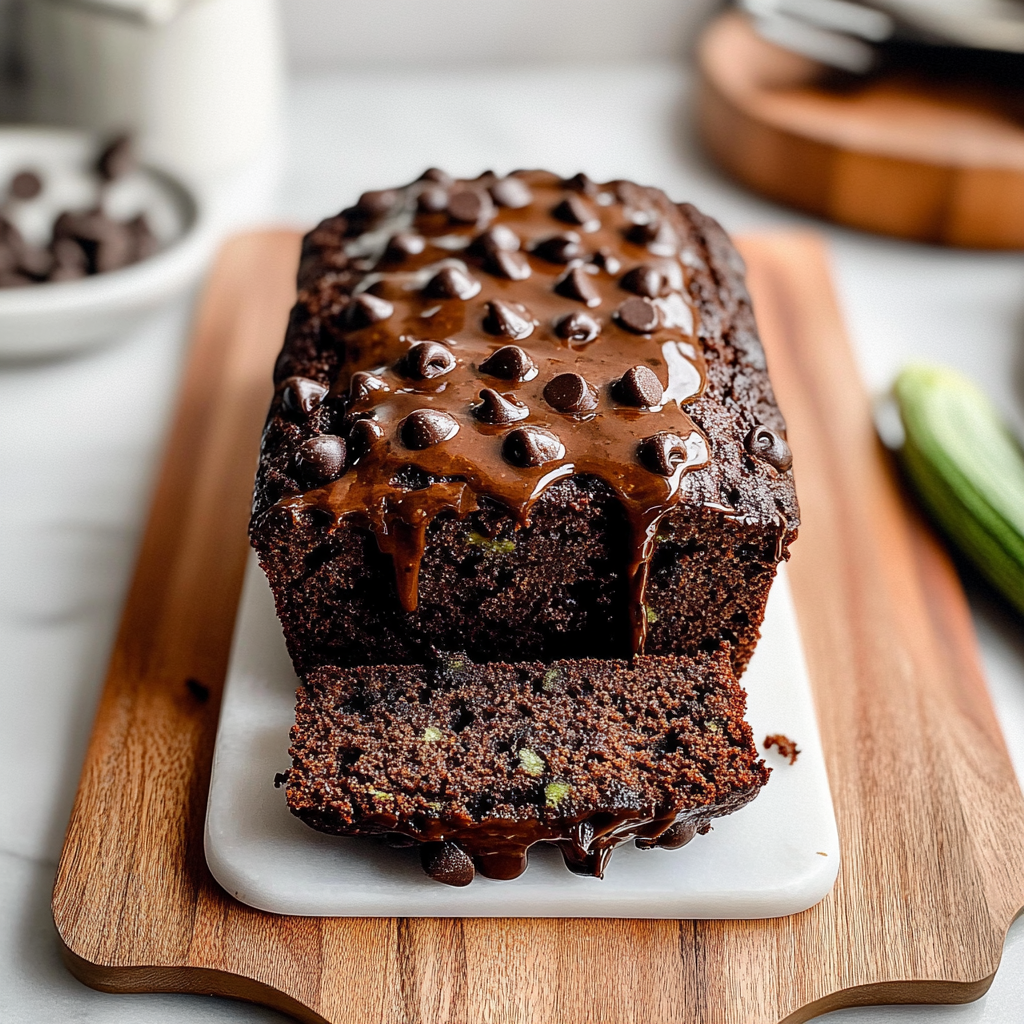 Recipe preparation for Irresistible Chocolate Chip Zucchini Bread Recipe