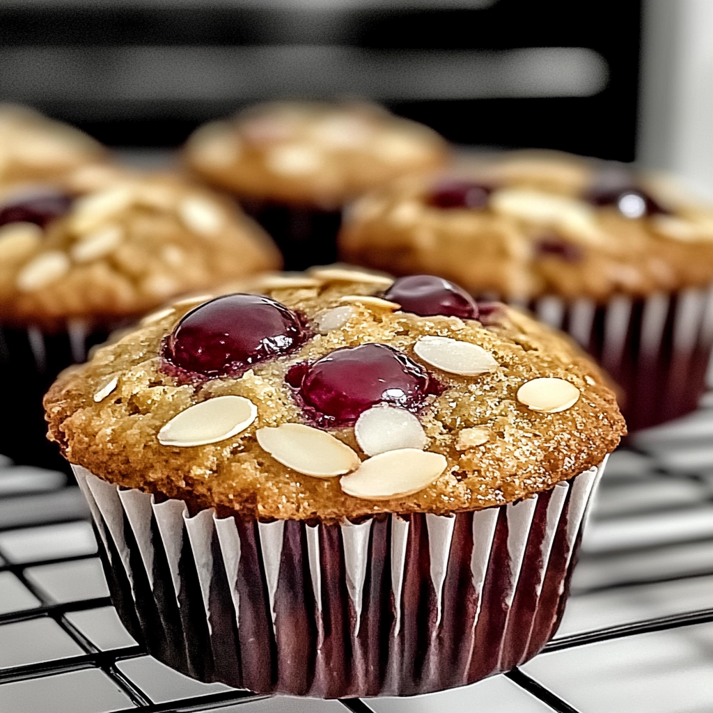 Recipe preparation for Almond Cherry Muffins